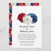 Amerikaanse bruiloft met minder bruiloftsgasten aankondiging (Voorkant / Achterkant)