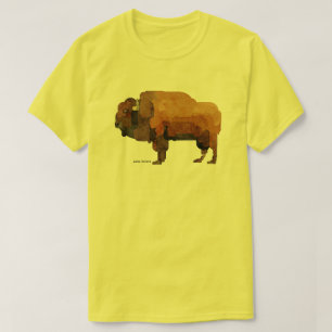 Amerikaanse Buffalo (Bison) Waterverf T-shirt