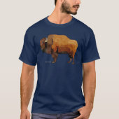 Amerikaanse Buffalo (Bison) Waterverf T-shirt (Voorkant)