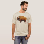 Amerikaanse Buffalo (Bison) Waterverf T-shirt (Voorkant volledig)