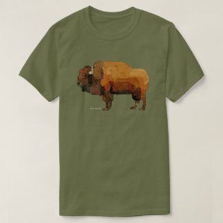 Amerikaanse Buffalo (Bison) Waterverf T-shirt