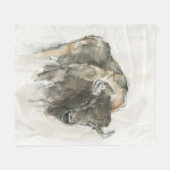 Amerikaanse Buffalo I Fleece Deken (Voorkant (Horizontaal))