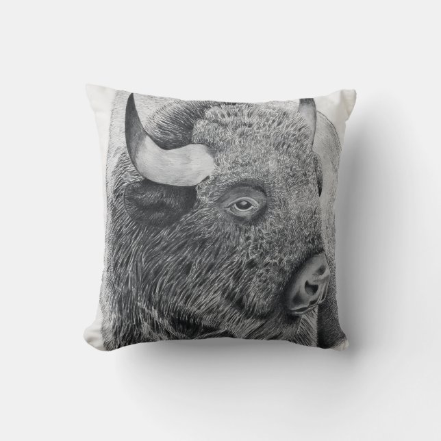Amerikaanse buffel kussen (Voorkant)