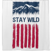 -Amerikaanse buitenwandelskamping Douchegordijn (Voorkant)