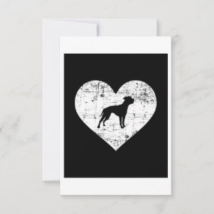 Amerikaanse buldog hart hond RSVP kaartje