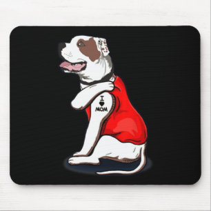 Amerikaanse buldog Hond Ik hou van Moeder Tattoo Muismat