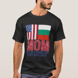 Amerikaanse Bulgaarse Vlag Mom Design voor Mot T-shirt