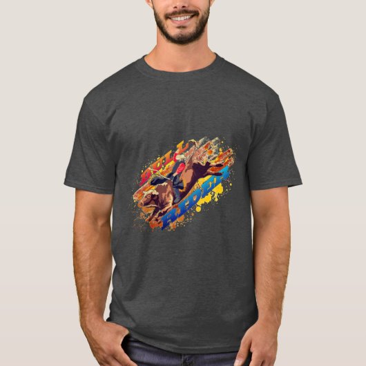 Amerikaanse Bull Rider T-shirt (Voorkant)