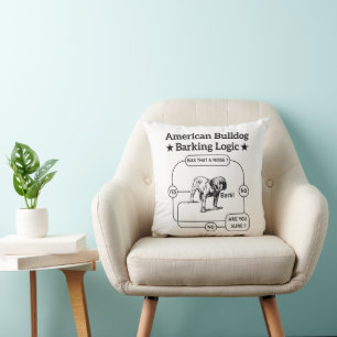 Amerikaanse Bulldog Blaffende Logica Honden Lovers Kussen