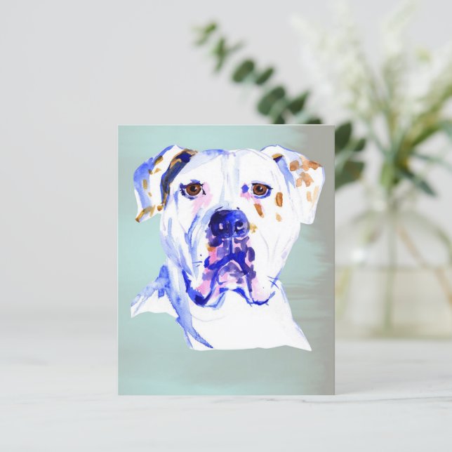 Amerikaanse Bulldog Dog Art (Staand voorkant)