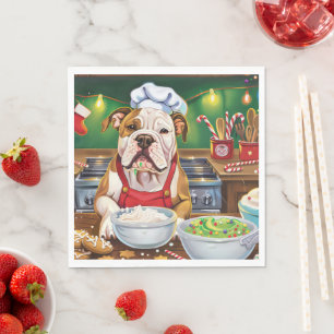 Amerikaanse Bulldog Holiday Baking: Feestelijke Ke Servet