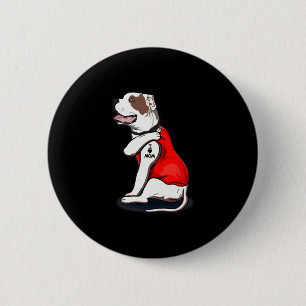 Amerikaanse-bulldog Hond Ik Hou Van Moeder Tattoo Ronde Button 5,7 Cm