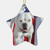 Amerikaanse Bulldog Keramisch Ornament (Links)