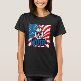 Amerikaanse Bulldog Red White & Woof T-shirt