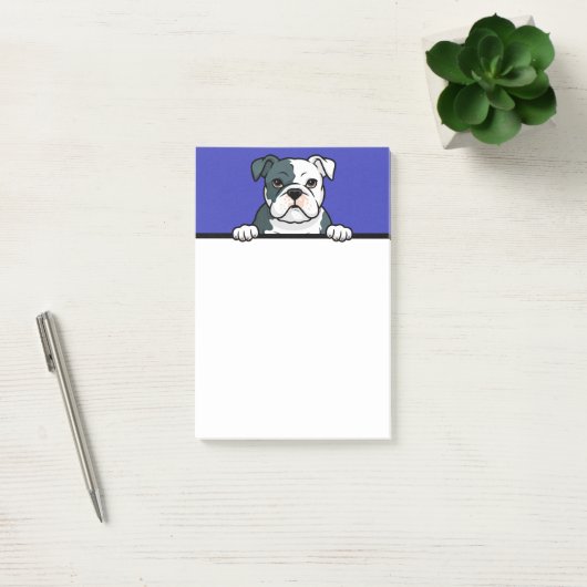 Amerikaanse Bulldog Schattigee Puppy Hondenliefheb Post-it® Notes (Kantoor)