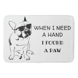 AMERIKAANSE BULLDOG SCHETS MET QUOTE BADMAT