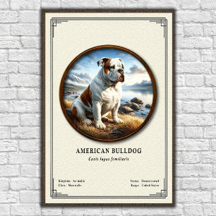 Amerikaanse Bulldog Zoölogie Serie Poster