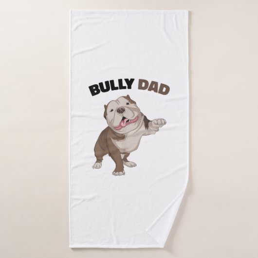 Amerikaanse Bully Dad Dog Owner Father Funny Manne Badhanddoek (Badhanddoek)