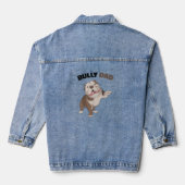 Amerikaanse Bully Dad Dog Owner Father Funny Manne Denim Jacket (Achterkant)