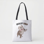 Amerikaanse Bully Dad Dog Owner Father Funny Manne Draagtas (Voorkant)