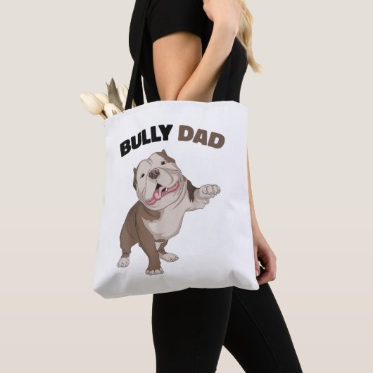 Amerikaanse Bully Dad Dog Owner Father Funny Manne Draagtas (Dichtbij)