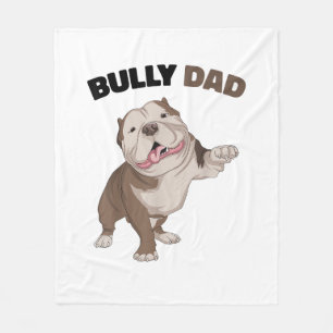 Amerikaanse Bully Dad Dog Owner Father Funny Manne Fleece Deken