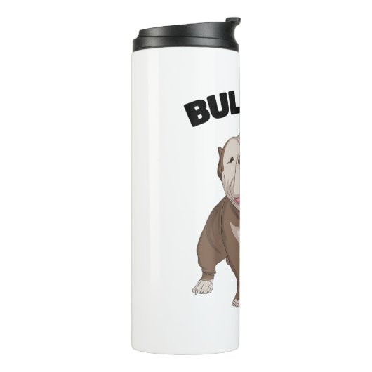 Amerikaanse Bully Dad Dog Owner Father Funny Manne Thermosbeker (Gedraaid links)