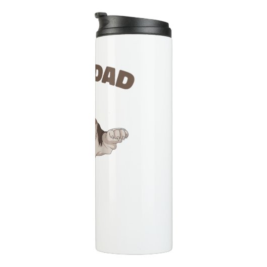 Amerikaanse Bully Dad Dog Owner Father Funny Manne Thermosbeker (Geroteerd rechts)
