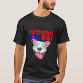 Amerikaanse Bully Dog National Dog day T-shirt (Voorkant)