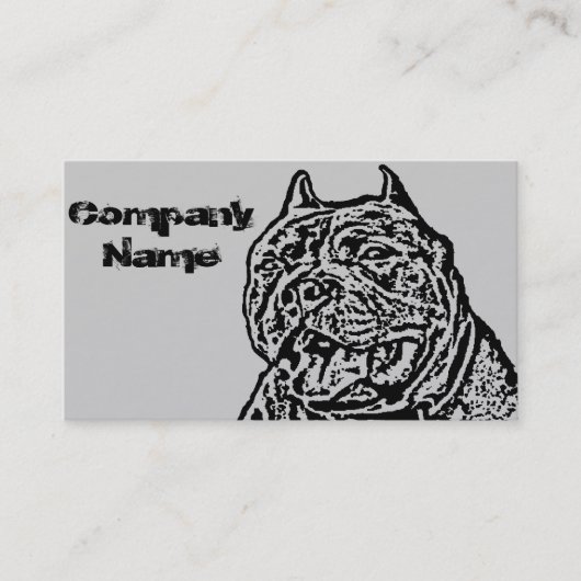 Amerikaanse Bully Dog Visitekaartje (Voorkant)