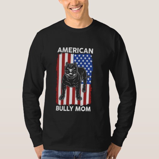 Amerikaanse Bully Mam Dog Owner American Bully T-shirt (Voorkant)
