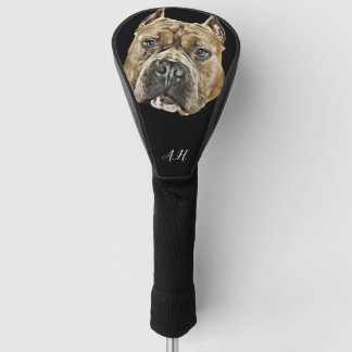 Amerikaanse Bully pitbull dog monogrammen Golfheadcover