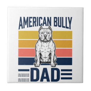 Amerikaanse Bully Vader Vintage Hond Liefhebber Sh Tegeltje