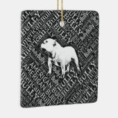 Amerikaanse Bully Word Art Keramisch Ornament (Rechts)