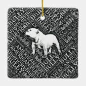Amerikaanse Bully Word Art Keramisch Ornament (Achterkant)