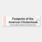 Amerikaanse Bumpersticker van Chickenhawk (Voorkant)