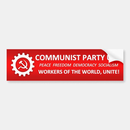 Amerikaanse Bumpersticker van de communistische pa (Voorkant)