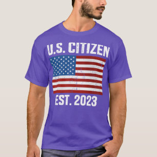 Amerikaanse burger 2023 met voor nieuw burgerschap t-shirt