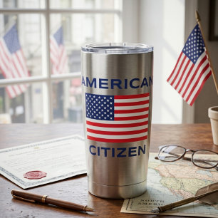Amerikaanse Burger Koele USA Vlag Thermische Beker Geïsoleerde Drinkbeker