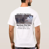 Amerikaanse burgeroorlog bij het Shore-meer T-shirt (Achterkant)