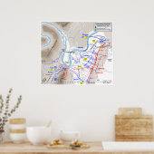 Amerikaanse burgeroorlog in Chattanooga 1863 Poster (Keuken)