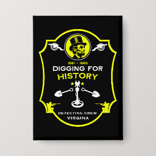 Amerikaanse Burgeroorlog Metaaldetectie Club Button