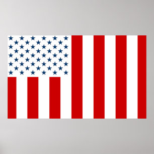 Amerikaanse Burgervlag van Vredestijd Poster