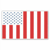 Amerikaanse Burgervlag van Vredestijd Sticker (Voorkant)