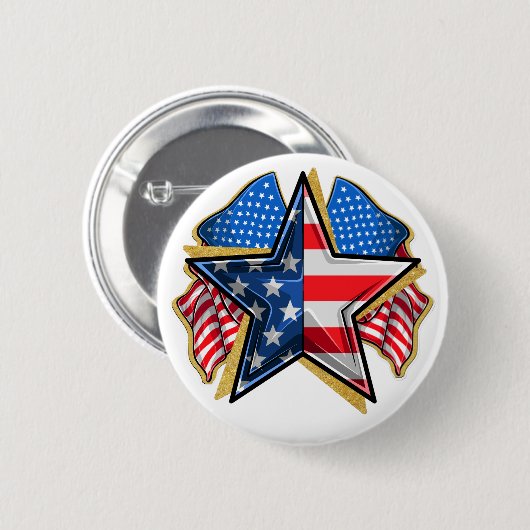 Amerikaanse BUTTON (Voorkant /achterkant)