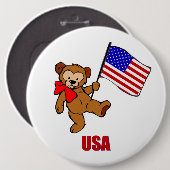 Amerikaanse Button Teddy Bear (Voorkant /achterkant)