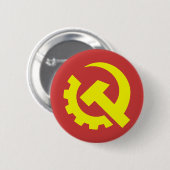 Amerikaanse Button van de communistische partij (Voorkant /achterkant)