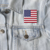 Amerikaanse Button Vlag Square (In situ)