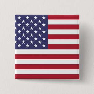 Amerikaanse Button Vlag Square