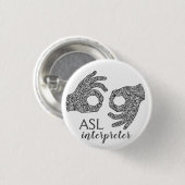 Amerikaanse Button voor gebarentaal (Voorkant /achterkant)